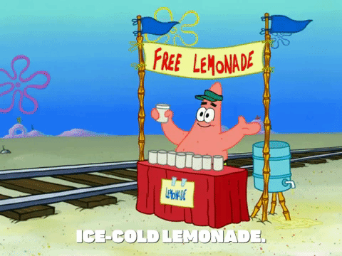 selling lemonade cartoon
